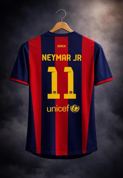 Neymar Jr #11 FC Barcelona Retro Jersey – Qatar Airways